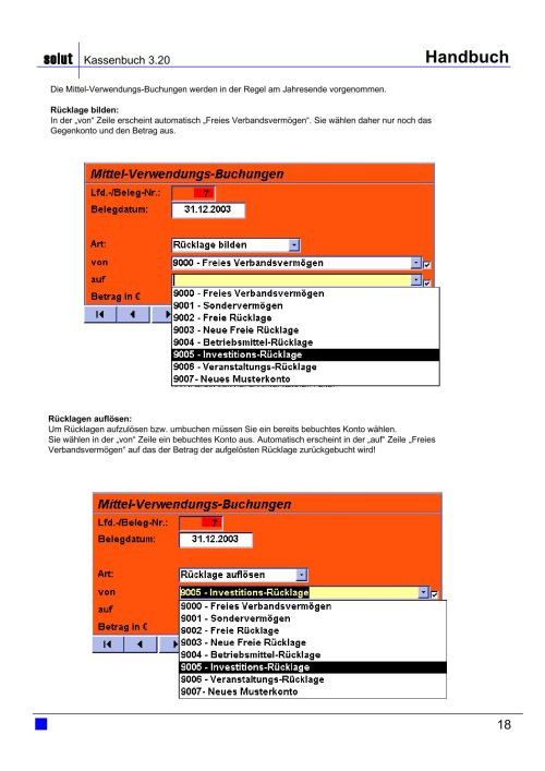 Kassenbuch Handbuch Seite 18